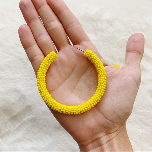 ANTHROPOLOGIE | Amerie Beaded Hoop Earrings - Picture 4 of 4